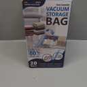20 Pack Vacuum Storage Bags, Space Saver Bags (4 Jumbo/4 Large/4 Medium/4 Small/4 Roll) Compression for Comforters and Blankets, Sealer Clothes Storage, Hand Pump Included