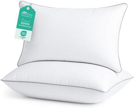 Sasttie Pillows Queen Size Set of 2, Bed Pillows for Side, Back, and Stomach Sleepers - Oeko-Tex Certified Down Alternative Plump Filling - Hotel Quality and Machine Washable, 20x30 Inches, Pack of 2
