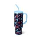 Swig Life 30oz Mega Mug, 30oz Tumbler with Handle and Straw, Large Insulated Tumblers, Cup Holder Friendly Travel Mug, Stainless Steel 30 oz Tumbler, Reusable Water Bottle (Miss Independence)