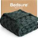 Bedsure GentleSoft Twin Blanket for Bed Dark Green - Super Soft Cozy Blankets for Women Men Girls, Cute Fuzzy Fleece Throws for Bedroom Couch, 60x80 Inches