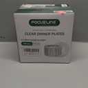 FOCUSLINE 100 Count Clear Plastic Plates 9 Inch, Disposable Heavy Duty Dinner Plates- Premium Hard Plastic Plate Fancy Disposable Clear Plates for Weddings, Parties and Events