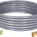 GGC propane hose, 10 Feet 1/2 inch ID Natural Gas Hose, Quick Connect Fittings Assembly for Low Pressure Appliance -3/8 Female to 1/2 Male Adapter for Outdoor NG/Propane Appliance - CSA Certified