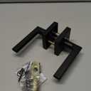 goldenwarm Black Door Handles Interior, Passage Matte Black Closet Door Handles, Square Black Door Lever Interior for Hallway (6 Pack)