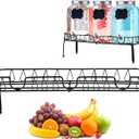 Blulu 3 Compartment Metal Drink Dispenser Stand, Black 2 Gallons Stand Only