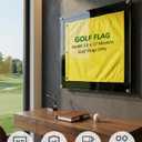 Acrylic Golf Flag Frame 15x19 for 13x17 Pin Flags, Clear Wall Mount | Three 5mm acrylic panels with stainless steel standoffs display 13x17 golf flags, photos, or certificates. Flag not included.