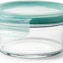 OXO Good Grips 2 Cup Smart Seal Glass Round Food Storage Container, Clear, 1 Count (Pack of 1)