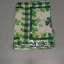 2 x XCHI Green Plaid Four-Leaf Clovers Shamrocks Horseshoes St. Patrick's Day Table Runner Table Decoration for Party Home Kitchen Dining Holiday Decor 13x48 Inch