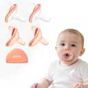 Garkoko 2 Pack Baby Pacifier Set with Case, Soothing Infant Pacifiers for Daily Use, Non-Contact Shield, BPA-Free Food-Grade Silicone