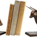 SPI Home Bull & Bear Bookends,Brown,4.0x7.5x10.5