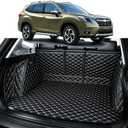 Trunk Mat Compatible with 2019-2024 Subaru Forester Cargo Mat Full Coverage Cargo Liner Rear Trunk Liners Backrest Mat Trunk Side Protection Mats with High-Grade PU Leather