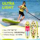 Quashley Kids Inflatable Paddle Boards,Stand Up Paddle Board for Children with Adjustable Paddle,Pump,Leash & Backpack for Lake,Ocean & River Swimming and Surfing