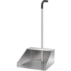 32In Extra Large Dust Pan with Long Handle,Heavy Duty Metal Dust Pan for Jumbo Debris Pan-Commercial Stand up Dustpan,Wide Mouth Outdoor Dustpan for Courtyards/Garage/Sidewalks-Professional Cleaning