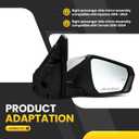 Chrome Passenger Side Mirror Compatible with 2018-2024 Equinox/Terrain Heated & Turn Signal & Blind Spot and Power Adjust 84225387 GM1321595 (8 Pins)