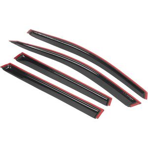 Window Visors Rain Sun Guard Vent Guard 4pc Set Acrylic Left, Right Smoke/Tinted Slim Style 4CAR-WD-CT09 Compatible with Chevy Traverse LS/LT 2009-2017 & LTZ 2009-2016