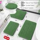 OLANLY Small Bathroom Rugs 24x16, Extra Soft Absorbent Chenille Bath Rugs, Rubber Backing Quick Dry, Machine Washable Bath Mats for Bathroom Floor, Tub and Shower, Home Decor Accessories, Olive Green