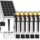 MEIHUA Solar Spot Lights Outdoor, 6 in 1 Solar Landscape Spotlights 2700K Warm White, 3 Lighting Modes & 3 Brightness, IP66 Waterproof Spotlights Outdoor Garden for Pathway Driveway Yard Tree