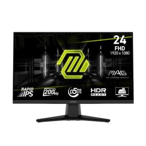 msi MAG 242F 24-inch 1920 x 1080 (FHD) Gaming Monitor, 200Hz, Adaptive Sync, HDMI, DisplayPort, VESA Mountable, Tilt, Height Adjustable, Speaker, 0.5ms, Black
