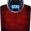 EILISON Highly Advance 2-in-1 Digital & Analog Weighing Scale for Body Weight-400lbs, 4 High Precison GX Sensor Accurate, Thick Tempered Glass, Extra Large Display (Red)