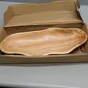 Dough Bowl, 15.7 Inch Natural Wavy Wooden Wood Fruit Bowl with Sculpted Edges, Solid Wood Kitchen Counter Organizer, Handmade Wooden Dough Bowl Decor, Wooden Dough Bowls Decoration Driftwood Decor (Dark Brown)