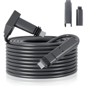 BarBaren for Starlink Cable 16.4 FT for Starlink Actuated Gen 2, Starlink Replacement Cable for Starlink Accessories Satellite V2 Extension Cable with Waterproof End Caps, Gray(16.4 FT/5 M)