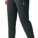 G Gradual Women's Fleece Lined Joggers High Waisted Water Resistant Thermal Winter Sweatpants Running Hiking Pockets (Melanite)