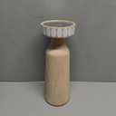 Pieces Wood Pillar Candle Holders, Mango Wooden Candlesticks Holders 10 Inch