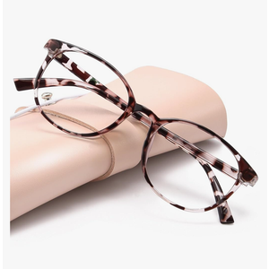 miyya Blue Light Blocking Glasses Women, Fashion Round Transparent Anti Blue Light Glasses with Anti Eyestrain & UV Glare