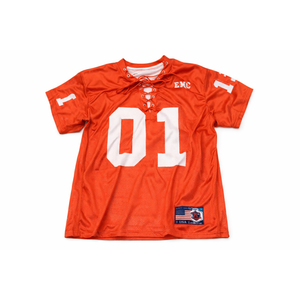 Orange Football Jersey With Lace-Up Closure