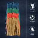 kitchentoolz 48 Pack Mover Bands Extra Large Rubber Bands for Furniture & Moving Blankets Heavy-Duty Stretch Bands in 4 Sizes (25", 30", 36", 42")