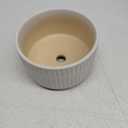 LE TAUCI Succulent Pots, 6.5+8 Inch Ceramic Indoor Plant Pot with Drainage Hole, Shallow Round Succulent Planters, Set of 2, Matte White