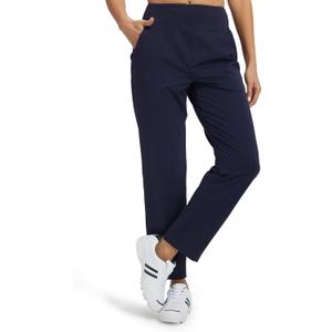 Libin Women's Golf Pants Stretchy Casual Travel Pant 7/8 Ankle Pants Athletic Sweatpants Dress Business Slacks with 4 Pockets (Blue, S)