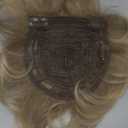 Short Hair Topper for Thinning Hair 5.5 Inch Short Pixie Cut Toppers Pieces Natural Curly Texture Synthetic Brown Mix Natural Blonde Wiglets Hairpieces (5.5 inch)