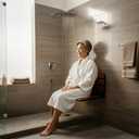18 inch Folding Shower Seat Wall Mounted Stainless Steel, Extend Thoughtful Care to Your Family
