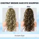Ivnil Chestnut Brown Hair Dye Shampoo 3 in 1 Hair Color for Women & Men - Herbal Ingredients Color in Minutes 500ML