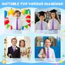 Enlision Boys Ties Solid Color Pre-Tied Kids Necktie for Age 8-12 Adjustable Woven Formal Kids Tie Wedding School Graduation (Lavender)