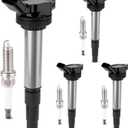 Sets of 4 UF596 Ignition Coil and 93501 Double Iridium Spark Plug Compatible with Toyota Corolla Prius Matrix CHR 2009-2017 Lexus CT200h 2011-2016 Scion iM xD Pontiac Vibe 1.8 L4 Replace# UF619