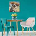 Madison Park Dog Wall Art Cute Animal Decor for Kid's Bedroom, Home Office Conversational Piece, Bathroom Decor, Gifts for Dog & Beach Lover, Baby Shower, Birthday, Hang Ready, Chihuahua Canvas, 16"L x 16"W