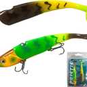 Pristis Jig Head Fishing Lures for Freshwater Saltwater, Weedless Swim Jig Teasers with Sharp Hooks & Exquisite Coating, Pre-Rigged Vibrating Swimbaits Kit Gear for Bass Crappie Walleye Trout Pike