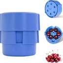 Cherry Pitter Tool - Cherry Seed Remover for Multiple Cherries, Easy Push Press One-Hand Operation, Perfect for Canning, Baking & Jam Making (Blue)