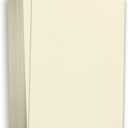 Hamilco Resume Linen Textured Cardstock Paper – 8 1/2 x 11" Blank Thick Heavy Weight 80 lb Cover Card Stock for Printer - 50 Pack (Ivory)