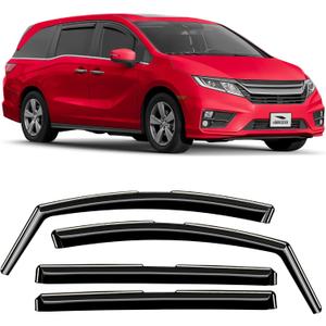 Voron Glass in-Channel Extra Durable Rain Guards for Honda Odyssey 2018-2026, Window Deflectors, Vent Window Visors, 4 Pieces - 200718