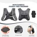 Fragraim Weighted Vest for Women Men - 8lb/10lb/12lb/16lb/22lb/25lb/30lb Weight Vest with Reflective Stripe, Detachable Phone Pouch, Ideal for Walking, Strength Training, Running, Workout, Cardio (Grey)