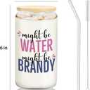 2 x Brandy glasses cup Gifts for Cocktail Lovers, Funny Might Be Brandy Tumbler Gifts For Women 14oz,Tequila Lime drinking jar for Cocktail Lovers