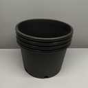 Plant Pots Flower Pot 10-Pack 5 Gallon Short Planter Nursery Pot Garden Seedling Planters Containers Plastic Injection Molded Pots with Drainage Holes for Outdoor Indoor Plants Vegetables, Black