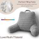 Reading Pillows for Sitting in Bed Adult, Back Rest Pillow for Sitting Up in Bed and Couch, Back Support Chair Pillow Support for Adult Backrest Pillows for Reading (Dark Grey 21 Inch)