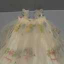 Toddler Baby Girl Tutu Dress Sleeveless Floral Print Tulle Dress Little Girl Princess Dresses with Flower Headband, 6-12M