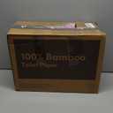 Amazon Aware 100% Bamboo 3-Ply Toilet Paper, Unscented, 24 Rolls, FSC Certified, 350 Sheets, 8400 Count, Pack of 24, Plastic-Free