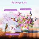 Yinqing Mothers Day Card, Happy Mothers Day card with Music&Light, Hummingbird Oasis,10 Inch Life Sized Forever Flower Bouquet from Daughter, Son, Husband, Mother Gifts Cards for Mom Wife Grandma(Blank Notecard & Envelope)