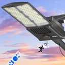 JAYNLT Y-10500W Solar Street Lights Outdoor,6500K 750000LM High Power Parking Lot Lights Commercial Dusk to Dawn, IP67 Waterproof Solar Security Flood Lamps Motion Sensor for Parking,Road