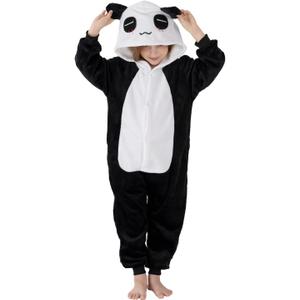 Unisex Children Animal Onesie Pajamas,Kids Flannel Halloween Cosplay Costume/Homewear/Sleepwear (5-6 Years, Panda)